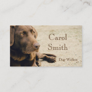 Custom Dog Walker, Pet Sitting Business Service Bu Card