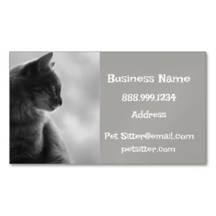 Custom Dog Walker, Pet Sitting Business Service   Magnetic Business Card