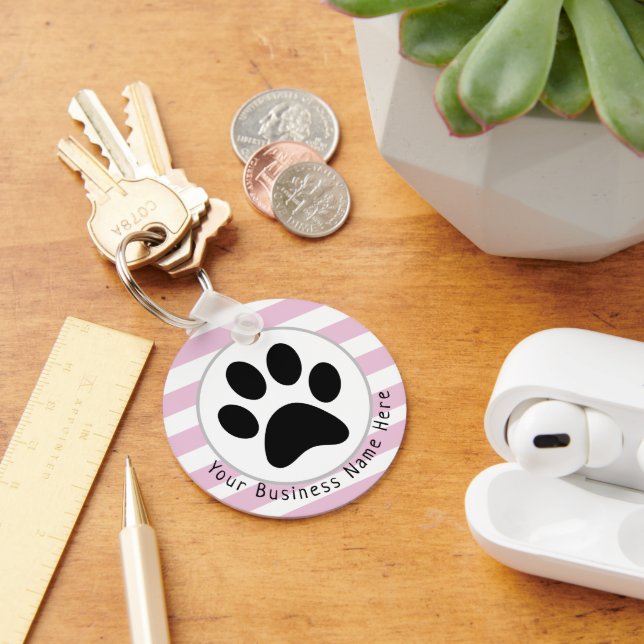 Custom Dog Walking Business Key Ring (Desk)