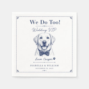 Custom Dog Wedding bow Pet Printable Puppy gift Napkin