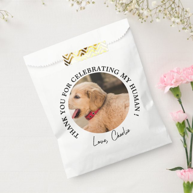 Custom Dog Wedding Favour Dog of Honour Pet Photo Bags (Sealed)