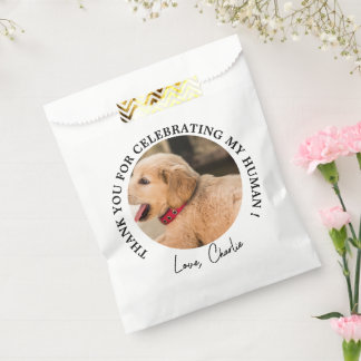 Custom Dog Wedding Favour Dog of Honour Pet Photo Favour Bags