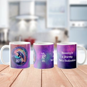 Custom Dolphin Recovery Milestone Gift - Sobriety Coffee Mug