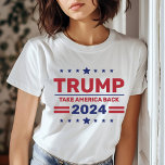 Custom Donald Trump 2024 Take America Back T-Shirt<br><div class="desc">Show your support with a Custom Donald Trump 2024 Take America Back T-Shirt. Featuring the bold "Take America Back" slogan and vibrant, patriotic colours, this shirt is perfect for demonstrating your commitment to the 2024 campaign. Made from high-quality, comfortable fabric, it’s designed for a great fit and durability, ideal for...</div>