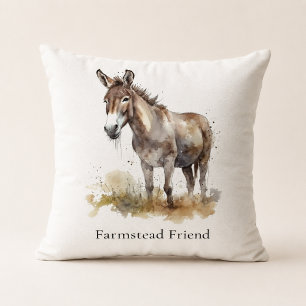 Custom Donkey Country Cottage Accent Cushion