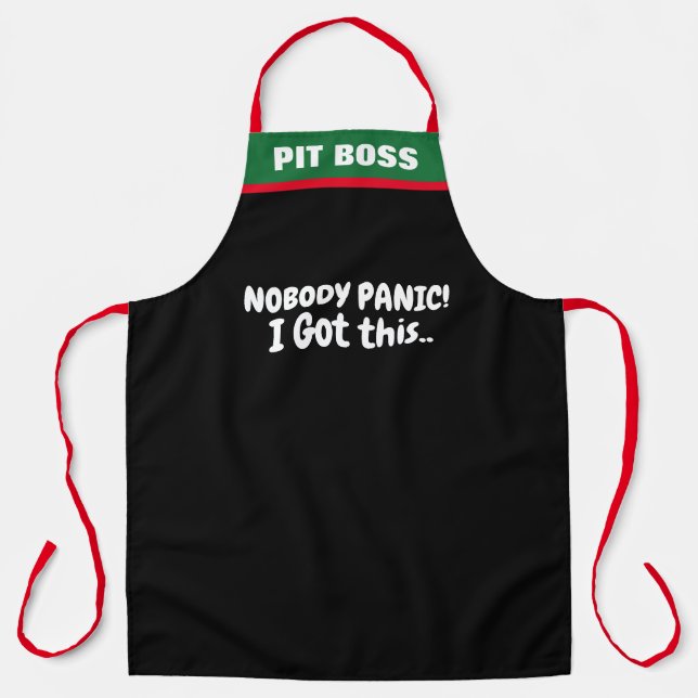 Custom Don't Panic I Got This  Funny BBQ Chef Apron (Front)