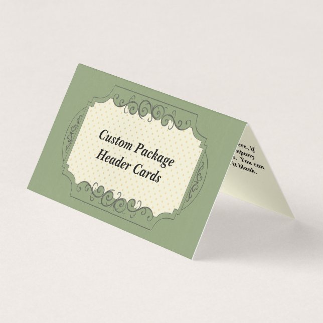 Custom Dot Folded Display Hang Package Header Card (Front)
