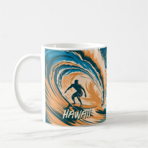 Custom Double Side Honolulu Diamond Head Surfing Coffee Mug