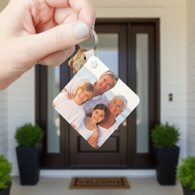 Custom Double Sided 2 Photo Family Key Ring (Custom Double Sided 2 Photo Family Keychain
)