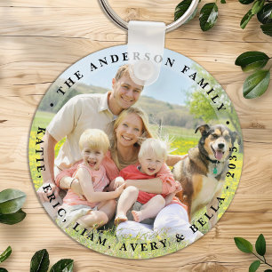 Custom Double Sided Family Personalized Two Photo Key Ring