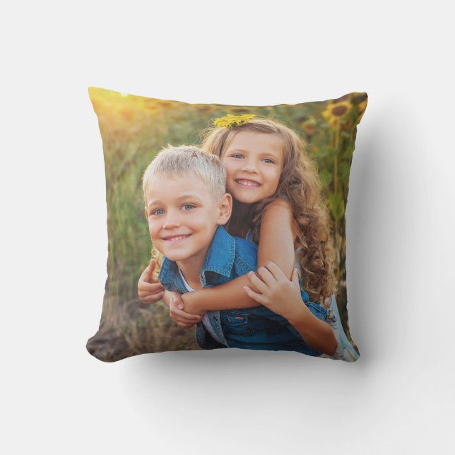 Custom Double Sided Family Photo Cushion (Front)