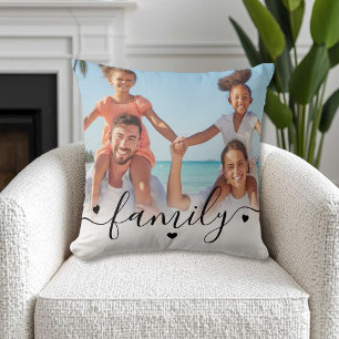 Custom Double Sided Family Photo Cushion