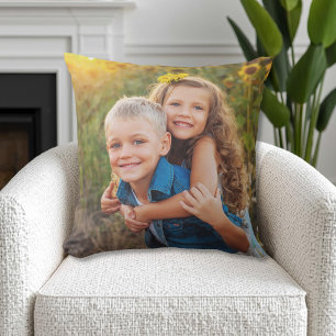 Custom Double Sided Family Photo Cushion