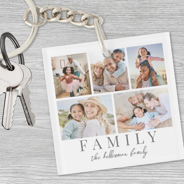 Custom Double Sided Family Photo Key Ring (Custom Double Sided Family Photo Keychain)