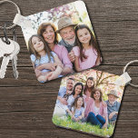 Custom Double Sided Family Two Photo Key Ring<br><div class="desc">Create a special keepsake with this custom double-sided photo keychain, the perfect gift for Grandma or Grandpa! With space for two different photos, you can add your own favourite pictures of the grandkids—one on each side for a truly personal touch. While it's made with grandparents in mind, you can easily...</div>