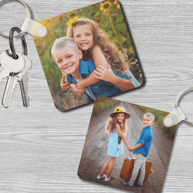 Custom Double Sided Kids Two Photo Key Ring (Custom Double Sided Kids Two Photo keychain)