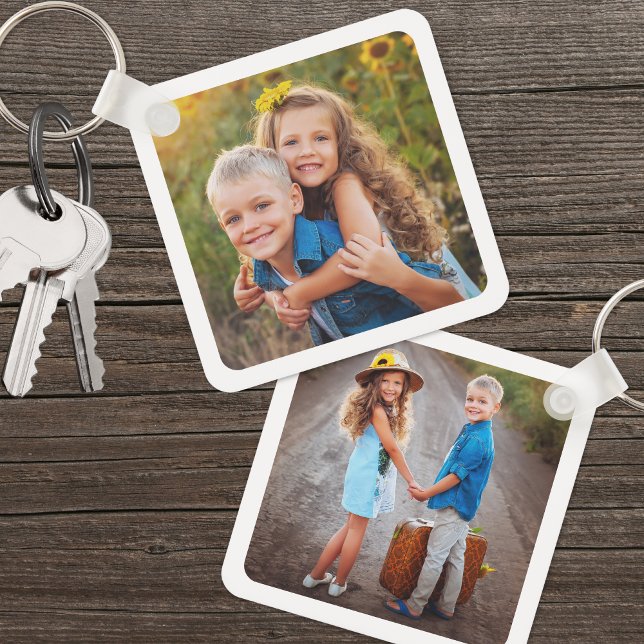 Custom Double Sided Kids Two Photo Key Ring (Custom Double Sided Kids Two Photo keychain)