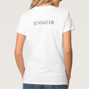 Custom Double Sided Names Template Womens V Neck T-Shirt