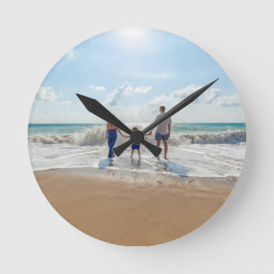 Custom Double Sided Personalised  Round Clock