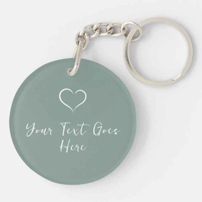 Custom Double-Sided Photo and Text Key Ring (Back)