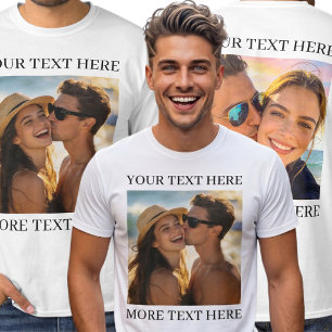 Custom Double Sided Photo and Text T-Shirt