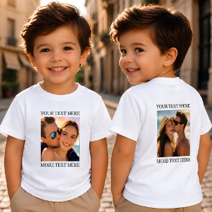 Custom Double Sided Photo and Text Toddler T-Shirt