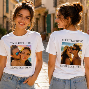 Custom Double Sided Photo and Text Tri-Blend Shirt