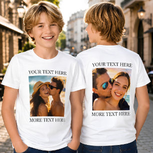 Custom Double Sided Photo and Text Tri-Blend Shirt