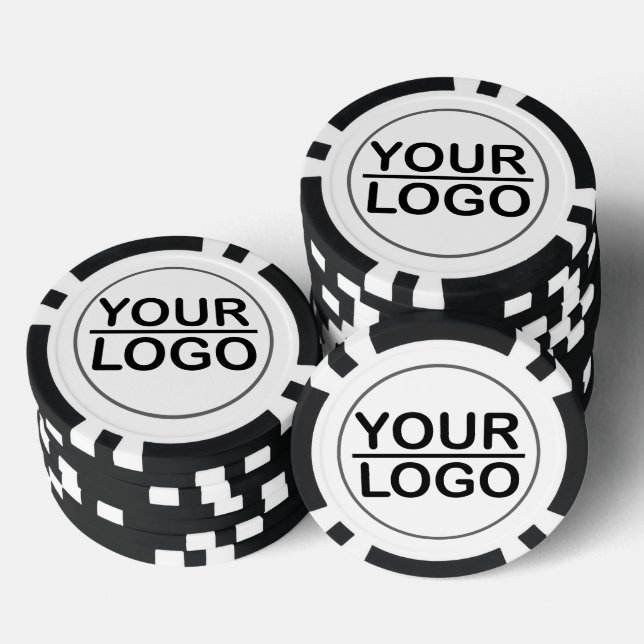 Custom Double-Sided Poker Chips with Logo (Stack)