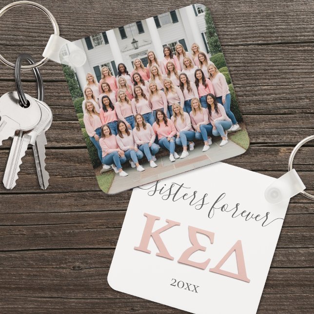Custom Double Sided Sorority Photo Key Ring (Custom Double Sided Sorority keychain)