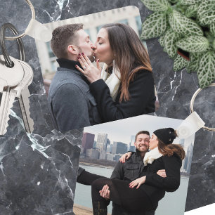 Custom Double Sided Two Photo Gift Key Ring