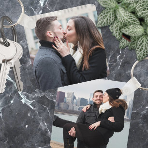 Custom Double Sided Two Photo Gift Key Ring