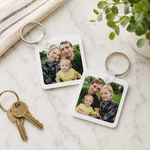 Custom Double Sided Two-Photo Keepsake Key Ring