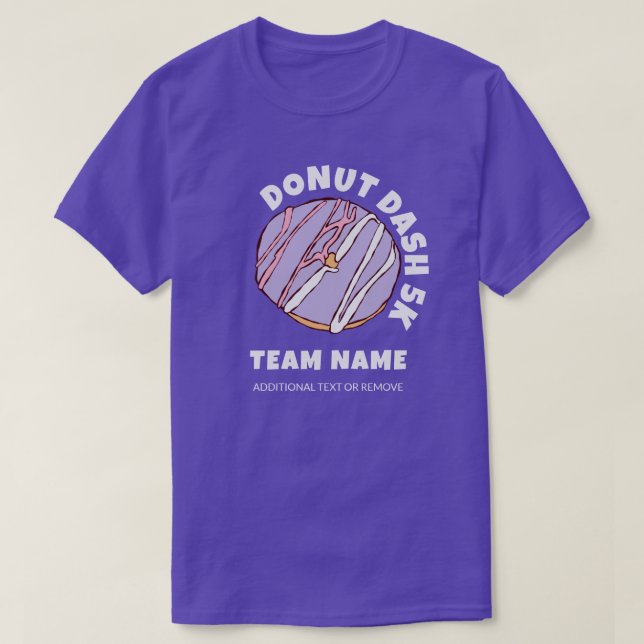 Custom Doughnut Dash 5k Team T-Shirt (Design Front)
