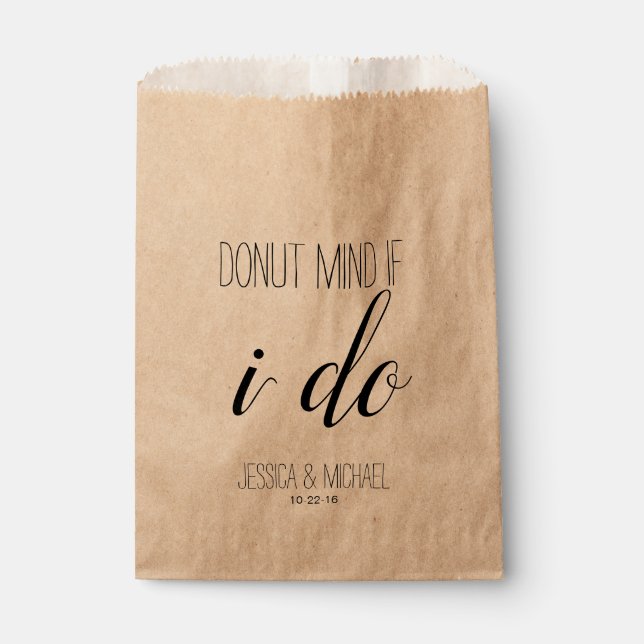 Custom Doughnut mind if I  do wedding favour candy Bags (Front)