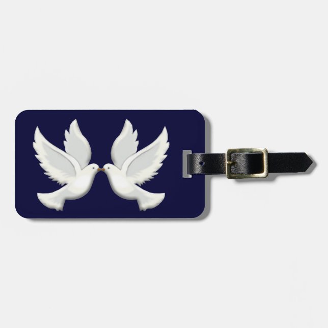 Custom Doves Luggage Tag (Front Horizontal)