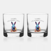 Custom Down the Rabbit Hole Blue Bunny