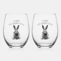 Custom Down the Rabbit Hole Grey Bunny