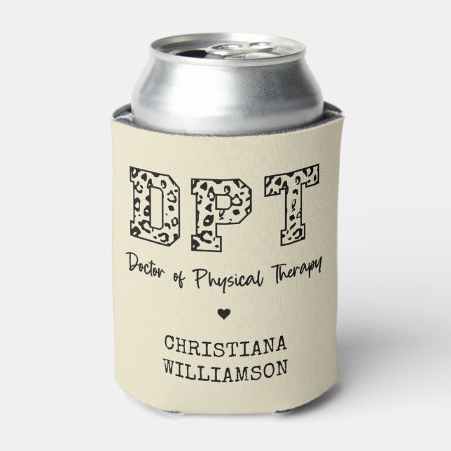 Custom DPT Doctor of Physical Therapy Gifts Can Cooler (Can Front)