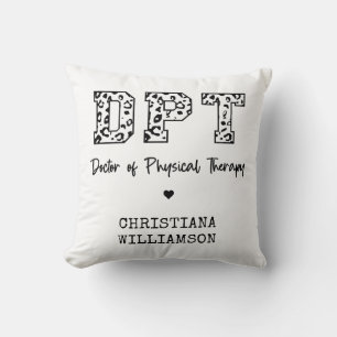 Custom DPT Doctor of Physical Therapy Gifts Cushion