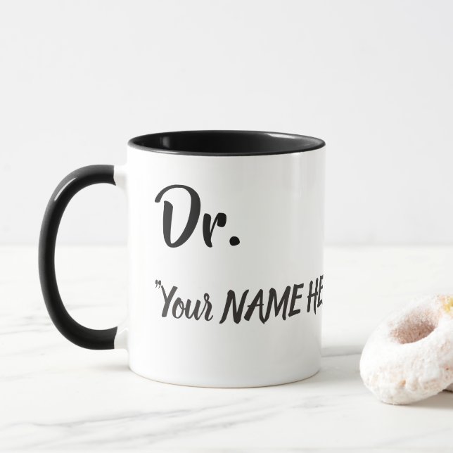 Custom Dr. Mug, Doctor gift, gifts, Medical, Med Mug (With Donut)