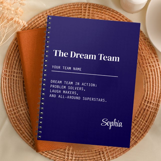 Custom Dream Team Corporate Coworker Teamwork Gift Notebook (Creator Uploaded)