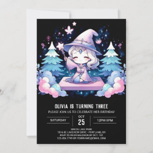 Custom Dreamy Wizard Birthday Invitation