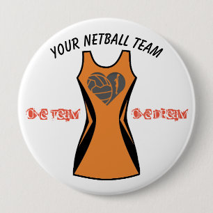Custom Dress Colour Personalised Netball badge