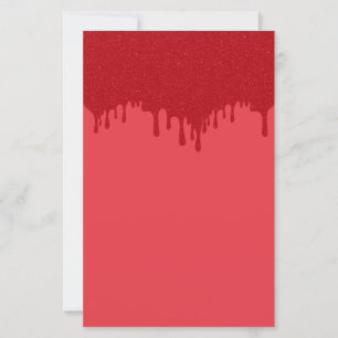 Custom Drip Design Tomato Red Paper Sheet