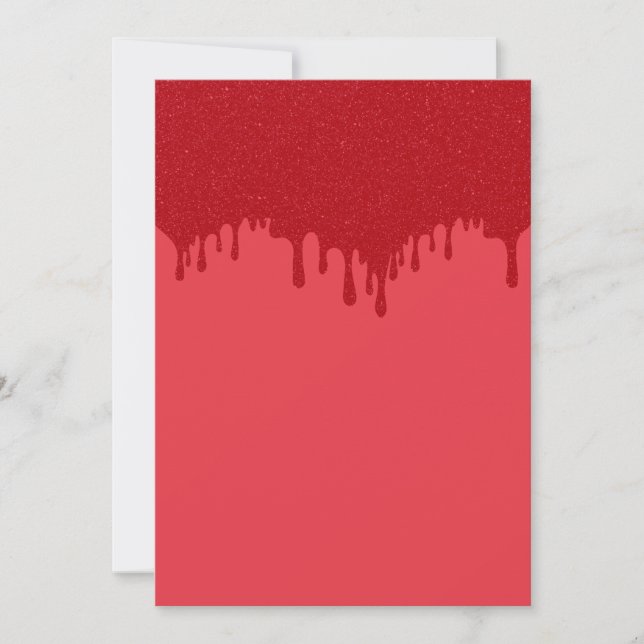 Custom Drip Effect Tomato Red Card (Front)