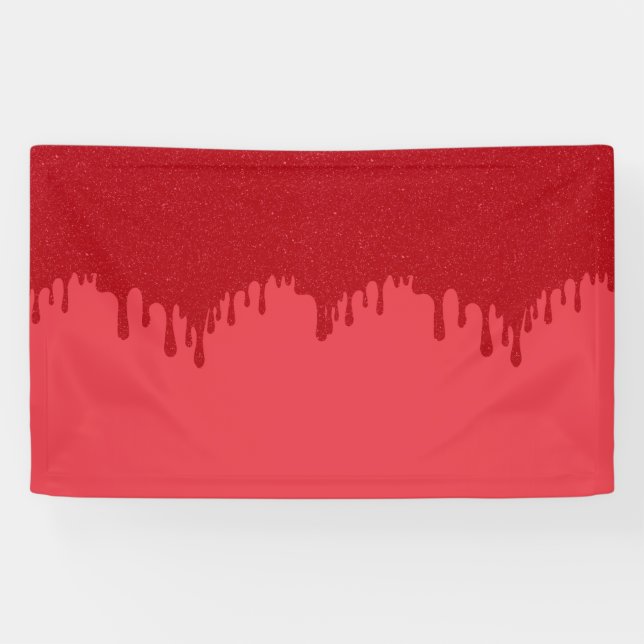 Custom Drip Tomato Red Banner – Editable Design (Horizontal)