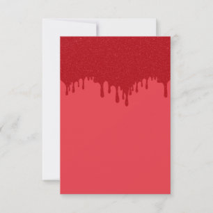 Custom Dripping Tomato Red Flat Card