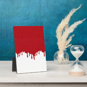 Custom Dripping Tomato Red Gloss Plaque