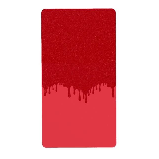 Custom Dripping Tomato Red Shipping Labels Design (Front)